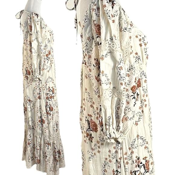 Free People Ethereal Dainty All the Attitude Printed Maxi Dress Large Cottage - Picture 7 of 16